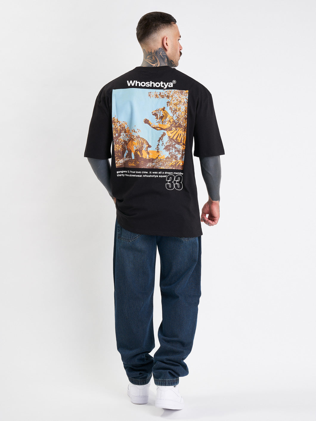 Who Shot Ya? Feralith Oversize T-Shirt Black