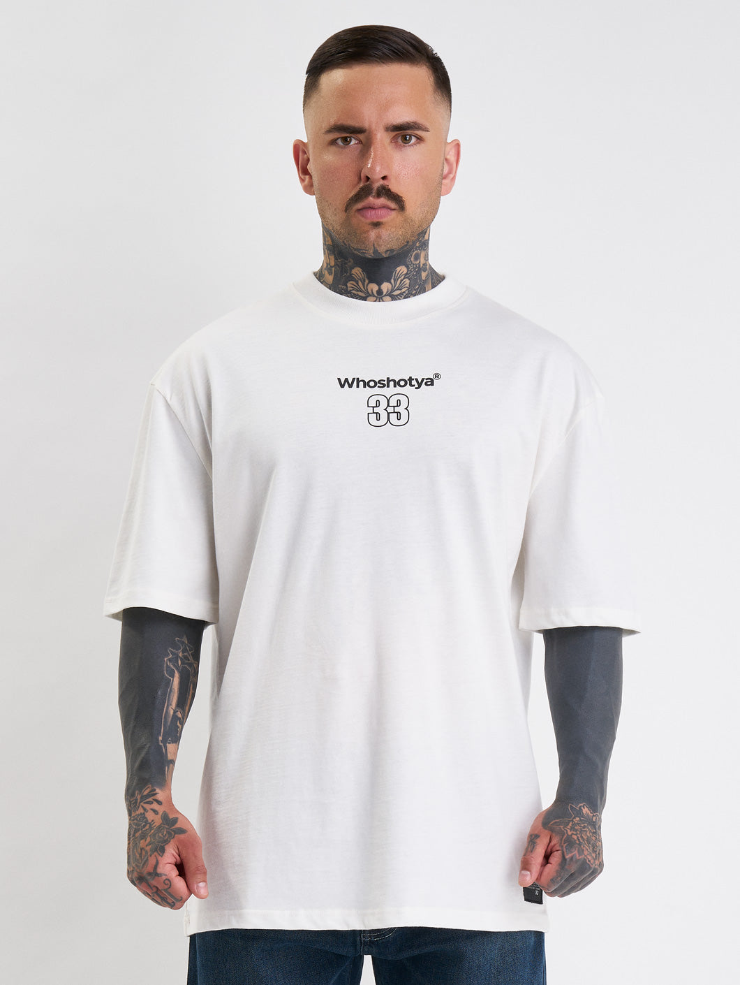 Who Shot Ya? Feralith Oversize T-Shirt White