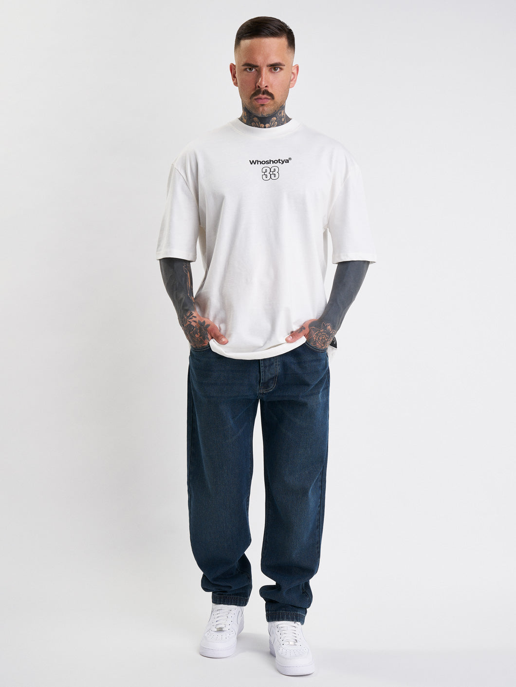 Who Shot Ya? Feralith Oversize T-Shirt White