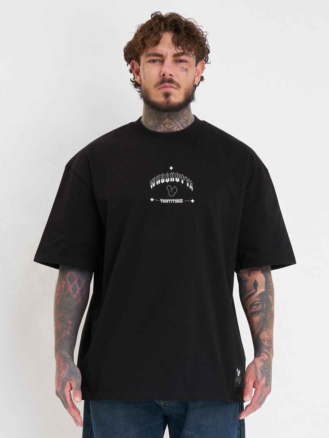 whoshotya legacian oversize t-shirt black - 3