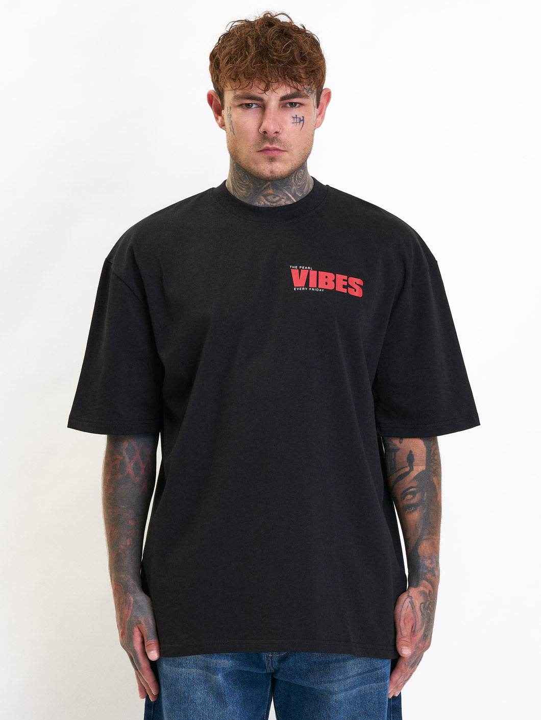 Vibes Oversize T-Shirt Black - Amstaff Wear