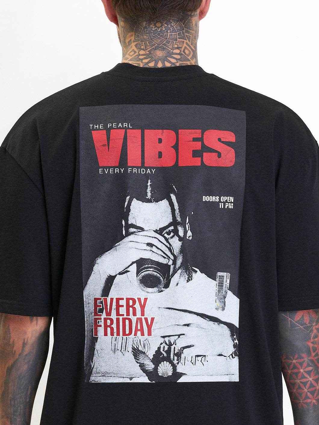 Vibes Oversize T-Shirt Black - Amstaff Wear