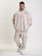 Whoshotya Old Dream Heavy Oversize Hoodie Light Beige - 0