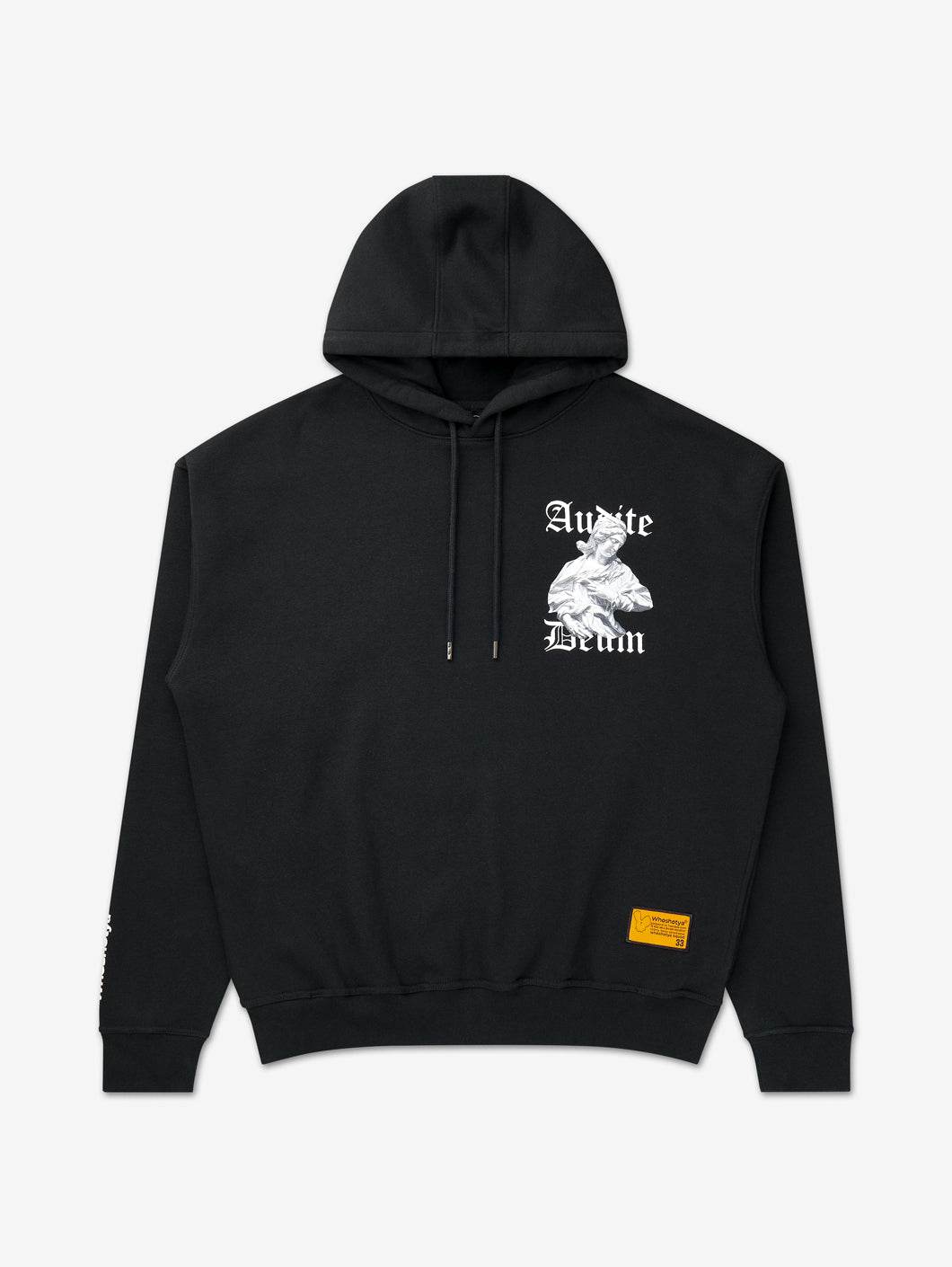 Audite Deum Oversized Hoodie Black - Amstaff Wear