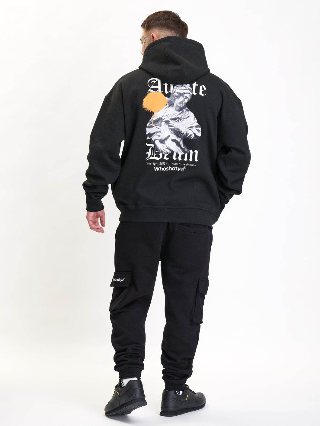 Audite Deum Oversized Hoodie Black - Amstaff Wear