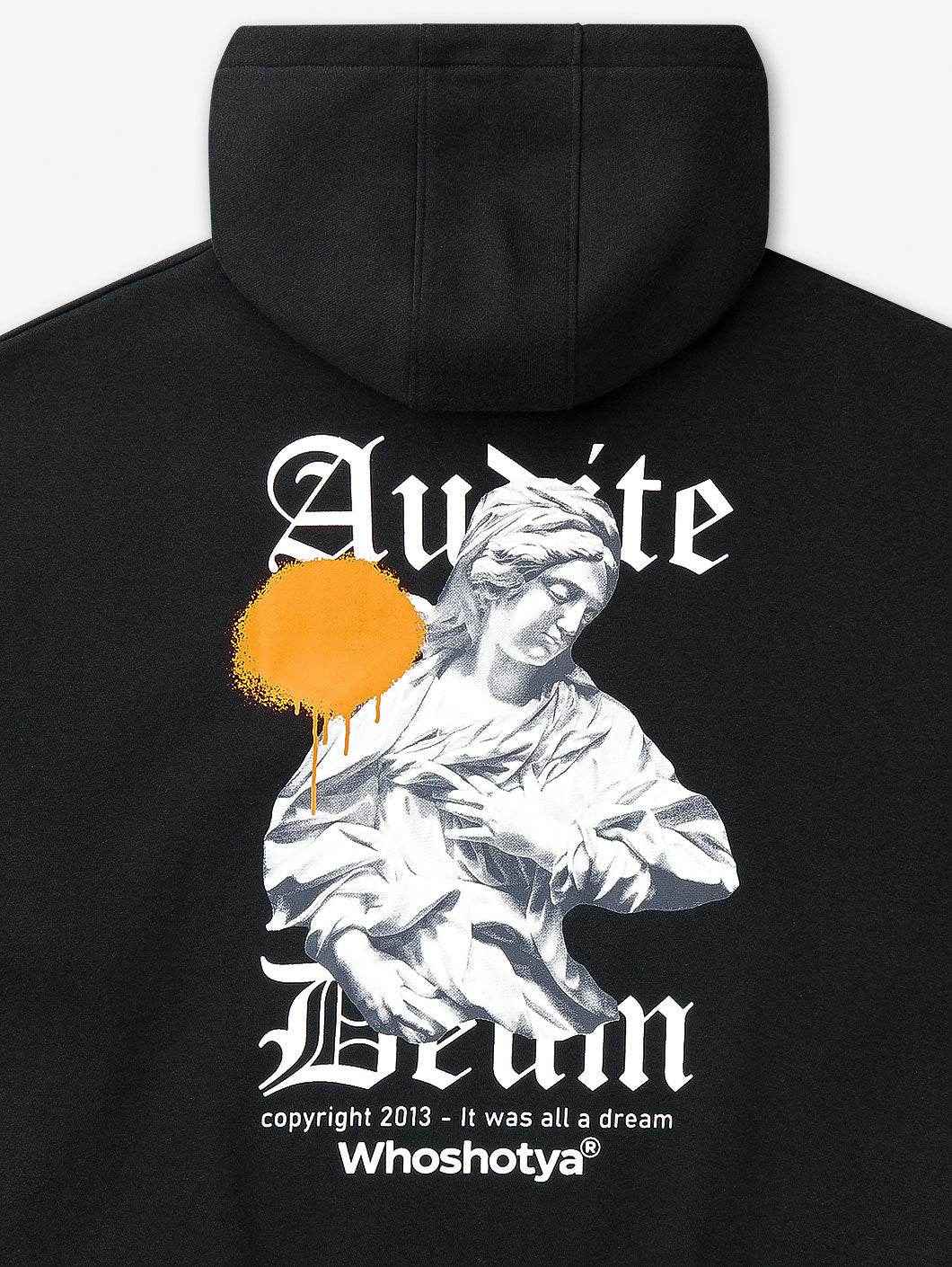 Audite Deum Oversized Hoodie Black - Amstaff Wear