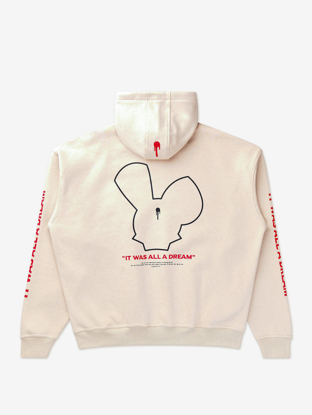 Whoshotya Old Dream Heavy Oversize Hoodie Light Beige - 0