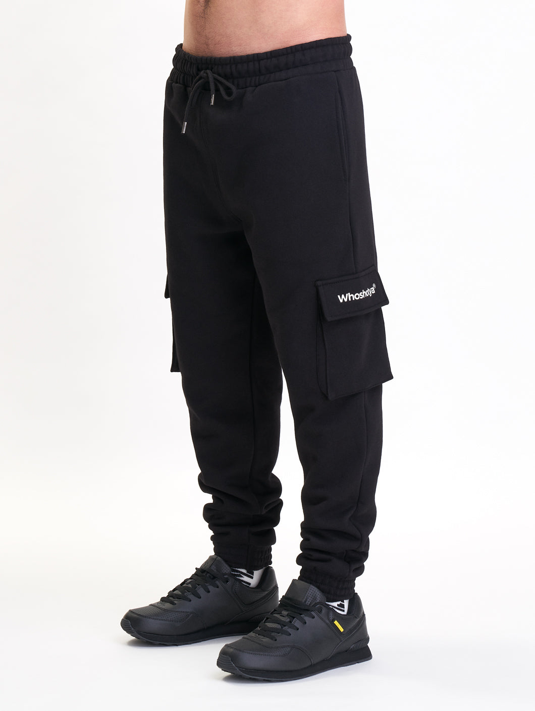 whoshotya classic cargo pants black - 3