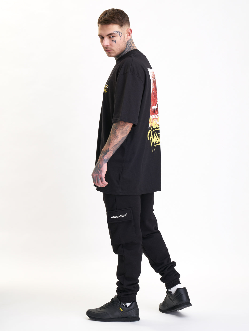 whoshotya classic cargo pants black - 8