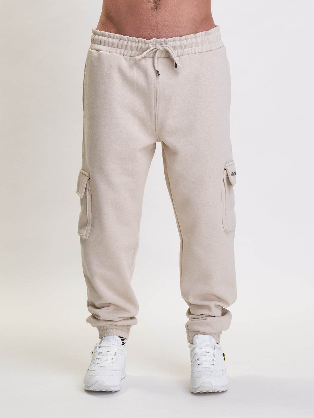 Who Shot Ya? Classic Cargo Pants Light Beige