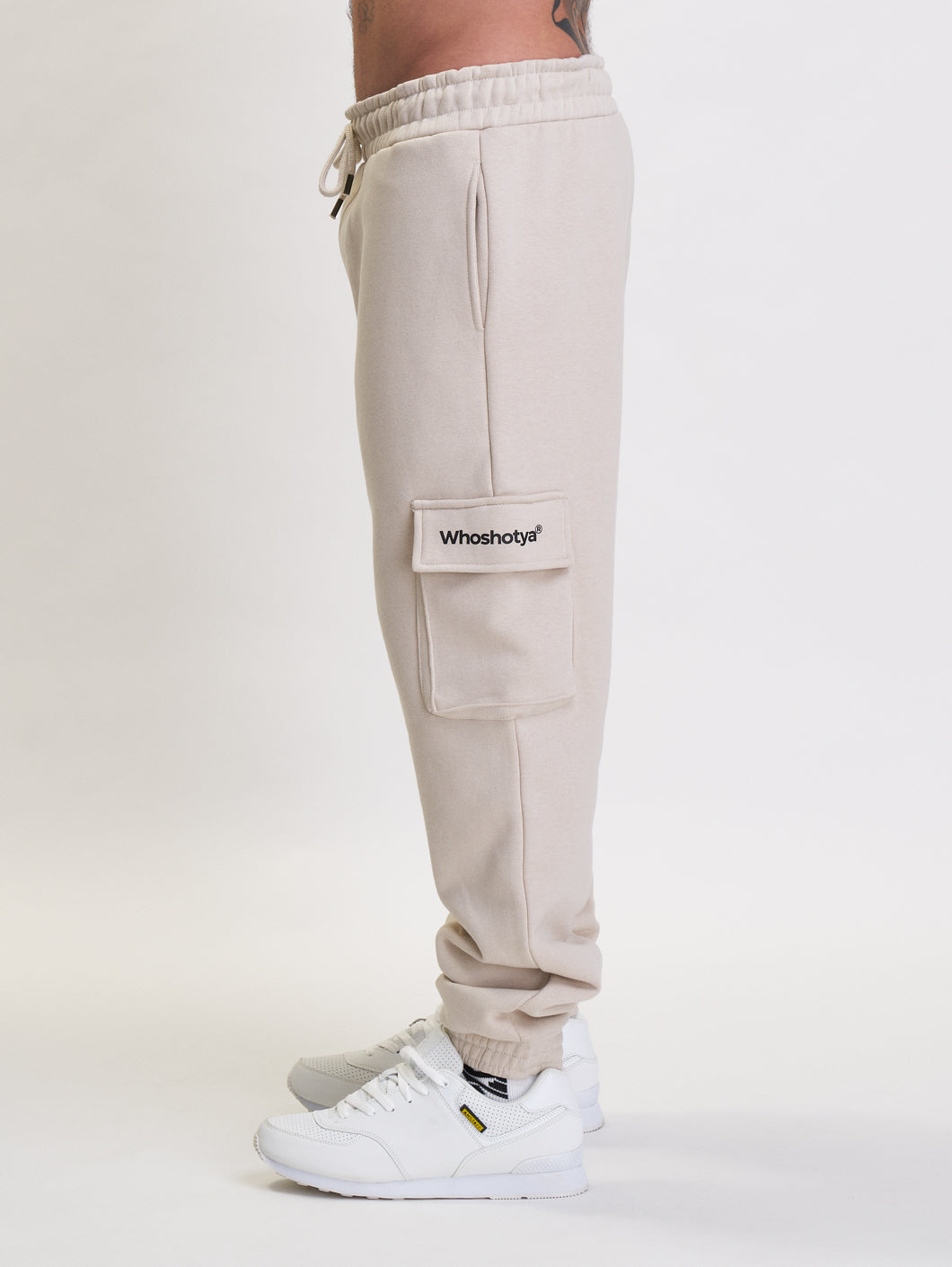 Whoshotya Classic Cargo Pants Light Beige