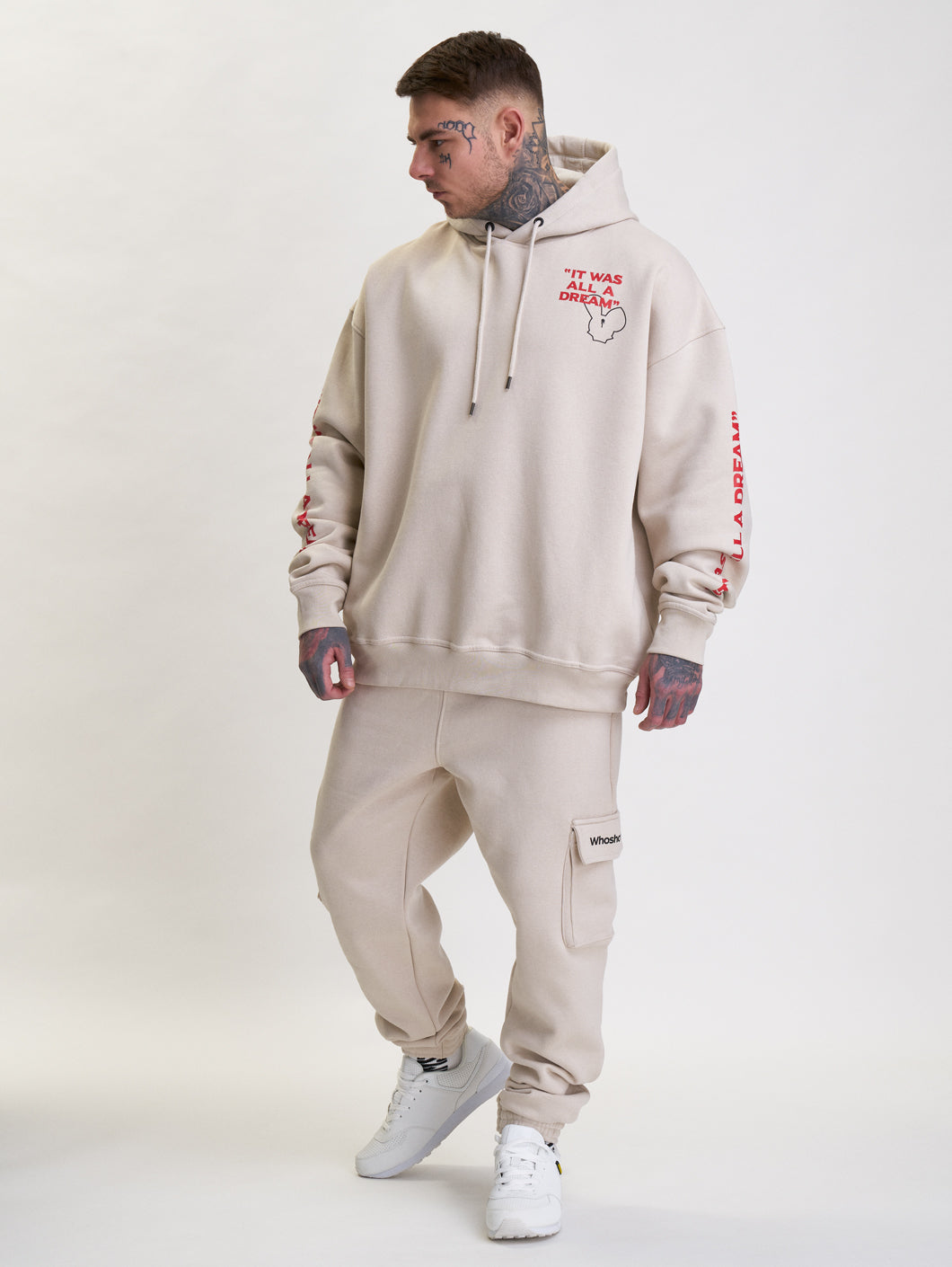 Who Shot Ya? Classic Cargo Pants Light Beige