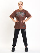 Babystaff College Oversize T-Shirt Brown - 0